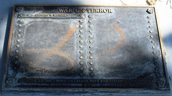 PATTERSON TOWNSHIP, STANISLAUS COUNTY SUPREME SACRIFICE MEMORIAL PLAQUE D