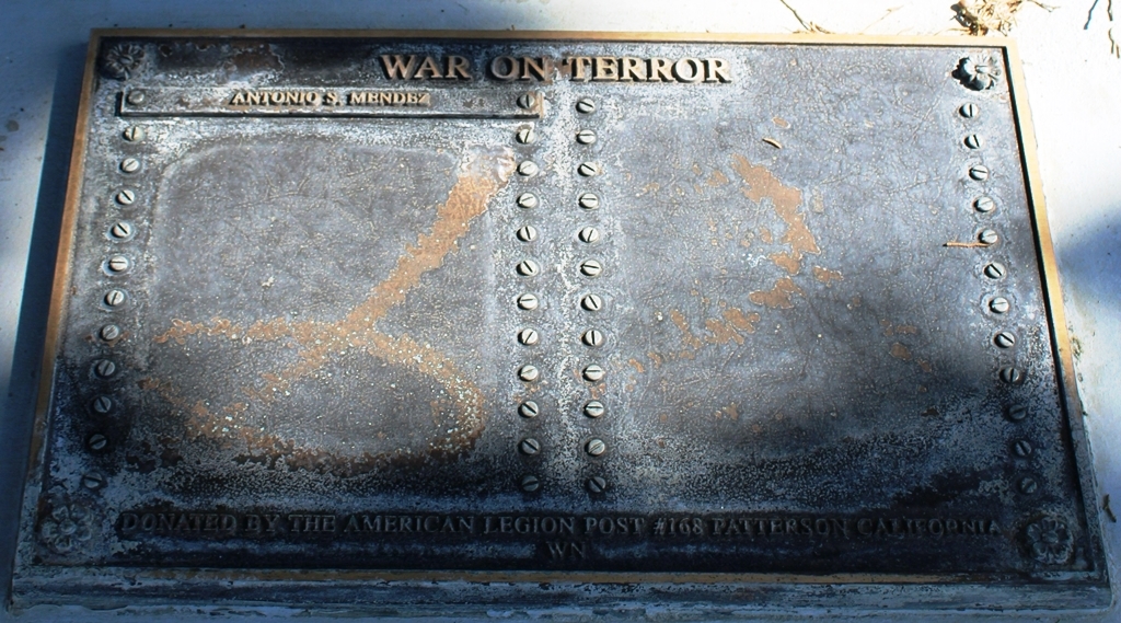 PATTERSON TOWNSHIP, STANISLAUS COUNTY SUPREME SACRIFICE MEMORIAL PLAQUE D