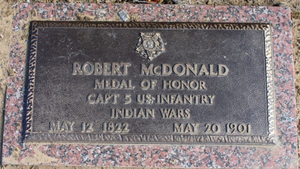 ROBERT MCDONALD MEDAL OF HONOR WAR MEMORIAL GRAVE STONE