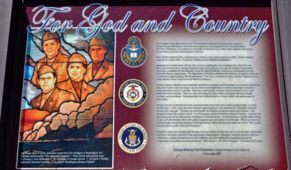 FOR GOD AND COUNTRY WAR MEMORIAL PANEL
