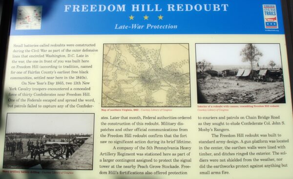 FREEDOM HILL REDOUBT WAR MEMORIAL PANEL