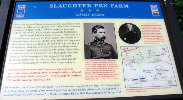 SLAUGHTER PEN FARM WAR MEMORIAL PANEL