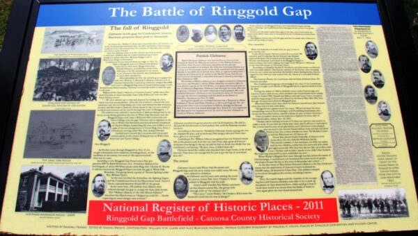 THE BATTLE OF RINGGOLD GAP WAR MEMORIAL PANEL