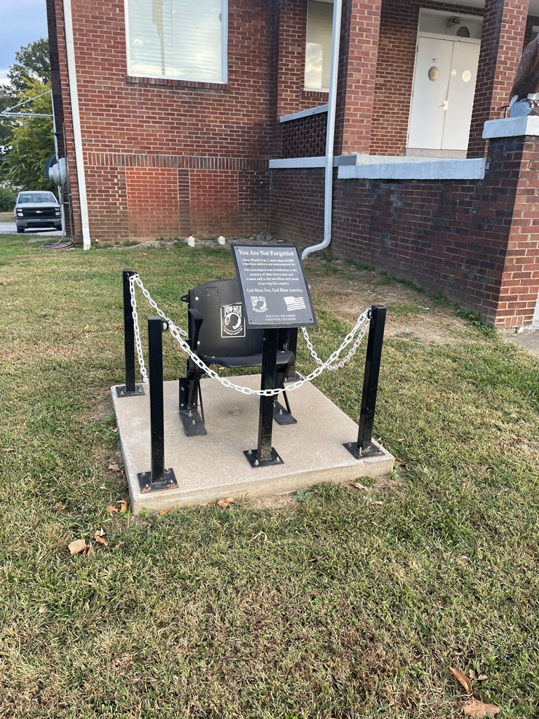 ROLLING THUNDER CHAPTER 3 YOU ARE NOT FORGOTTEN WAR MEMORIAL CHAIR