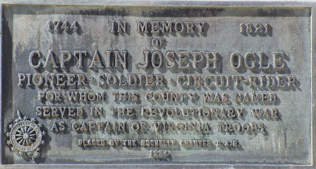 CAPTAIN JOSEPH OGLE REVOLUTIONARY WAR MEMORIAL PLAQUE