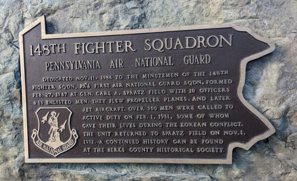 148TH FIGHTER SQUADRON WAR MEMORIAL PLAQUE
