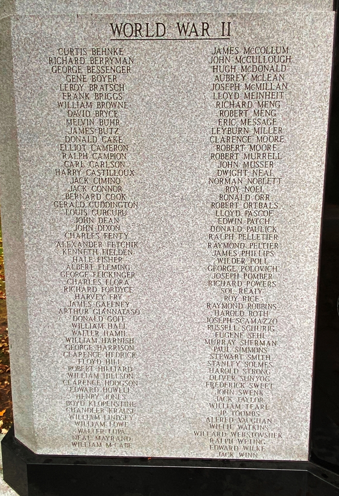 FERNDALE VETERANS MEMORIAL LEFT STONE