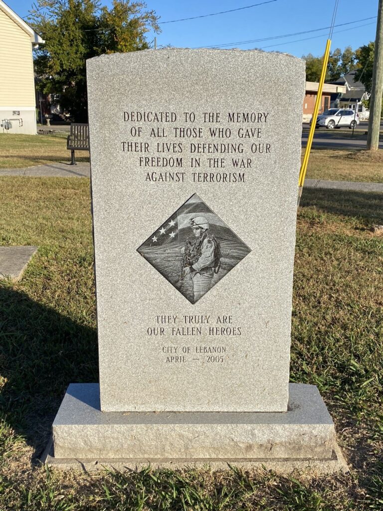 CITY OF LEBANON WAR AGAINST TERRORISM MEMORIAL