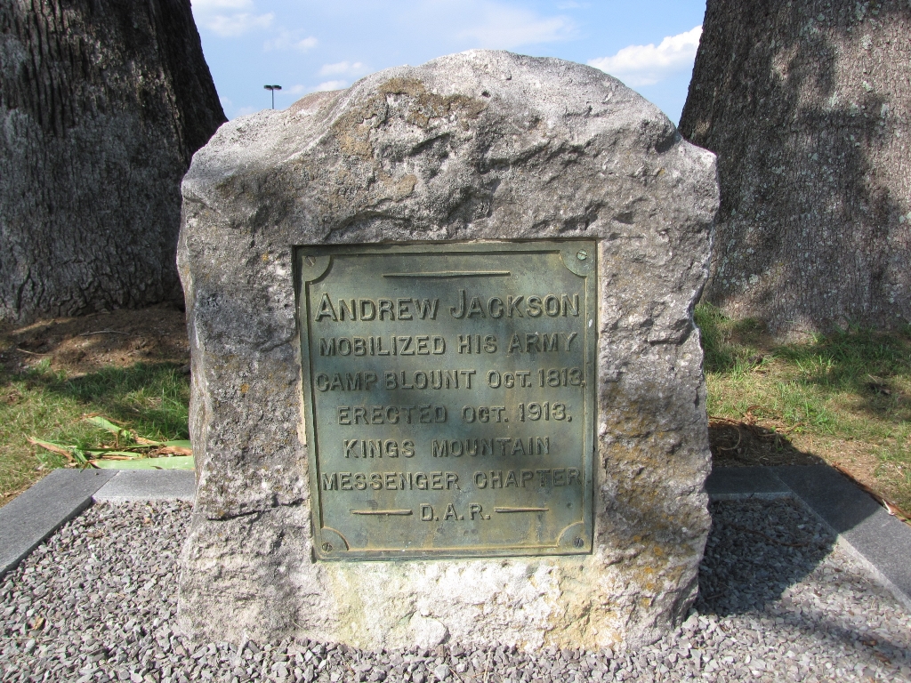 ANDREW JACKSON CAMP BLOUNT MEMORIAL CLOSE-UP