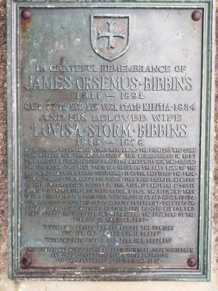 JAMES ORSEMOS BIBBINS WAR MEMORIAL PLAQUE