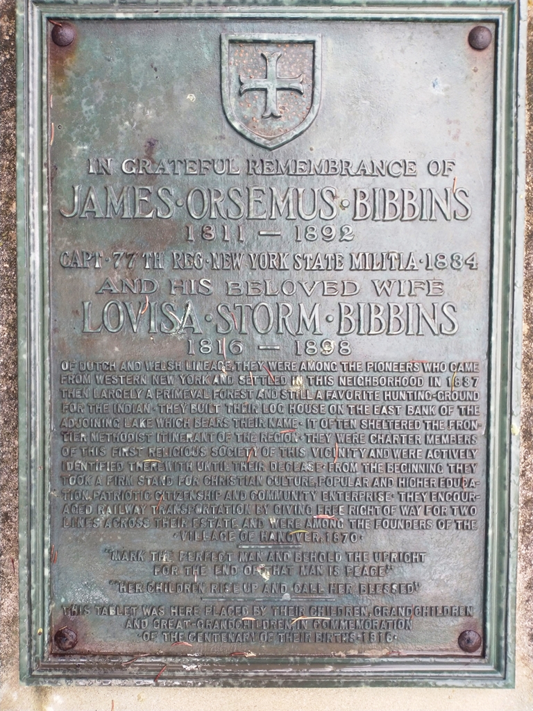 JAMES ORSEMOS BIBBINS WAR MEMORIAL PLAQUE