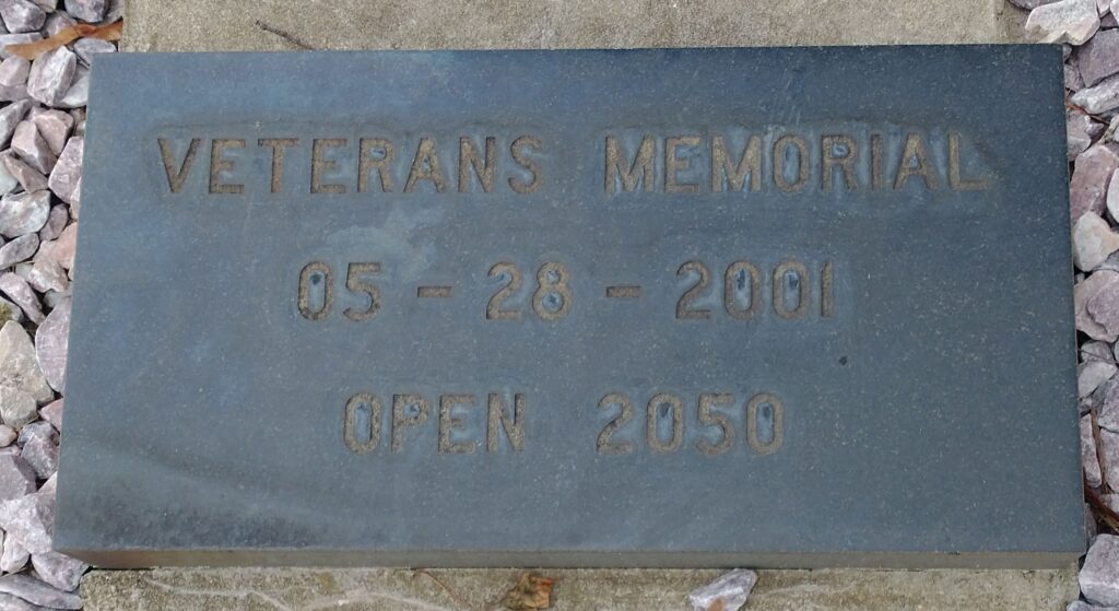 SPRING ARBOR VETERANS MEMORIAL TIME CAPSULE