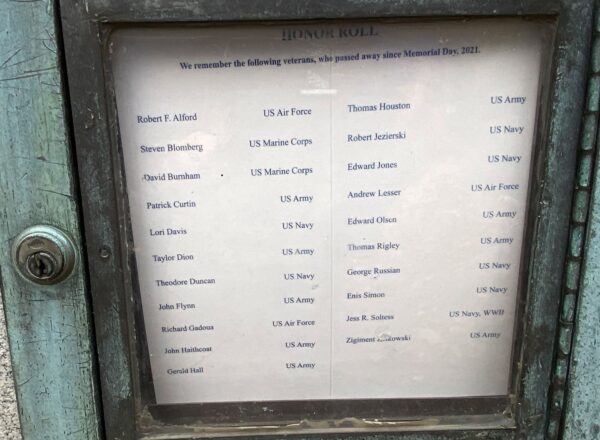 FERNDALE ARMED FORCES VETERANS MEMORIAL PLAQUE