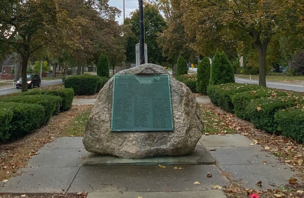 FERNDALE WORLD WAR VETERANS MEMORIAL