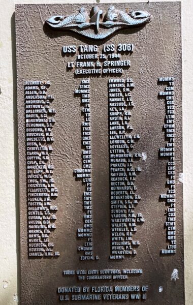 N.T.C. ORLANDO, FLORIDA STILL ON PATROL WAR MEMORIAL PLAQUE C