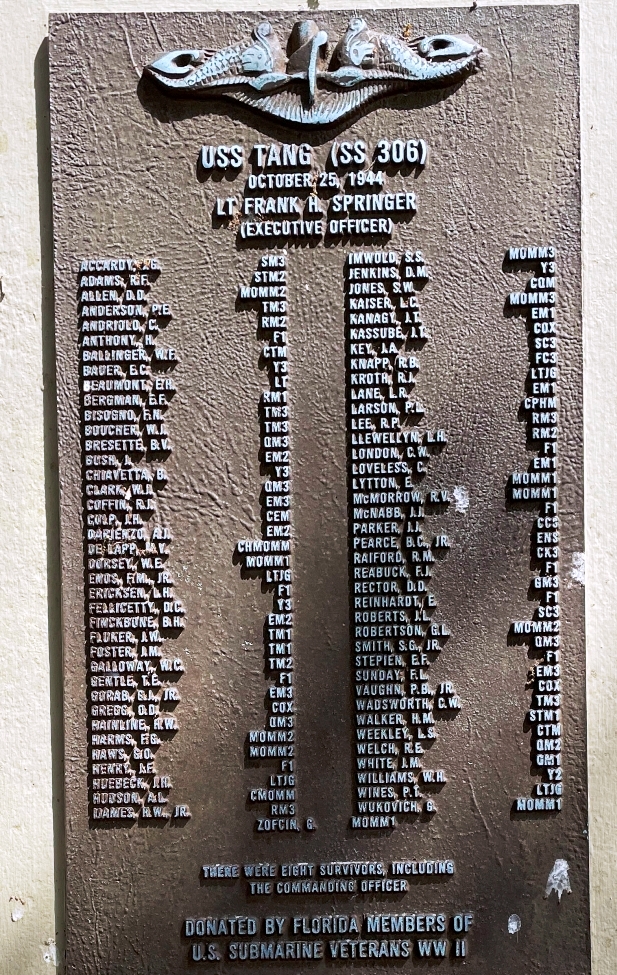 N.T.C. ORLANDO, FLORIDA STILL ON PATROL WAR MEMORIAL PLAQUE C