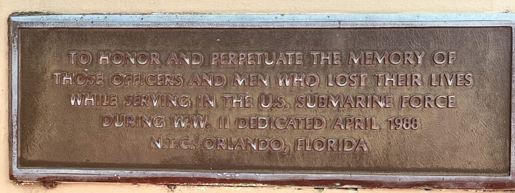 N.T.C. ORLANDO, FLORIDA STILL ON PATROL WAR MEMORIAL PLAQUE A