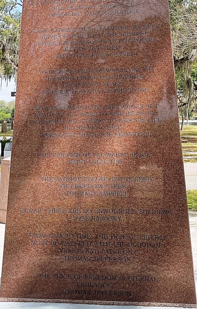 THE PRICE OF FREEDOM WAR MEMORIAL SIDE C