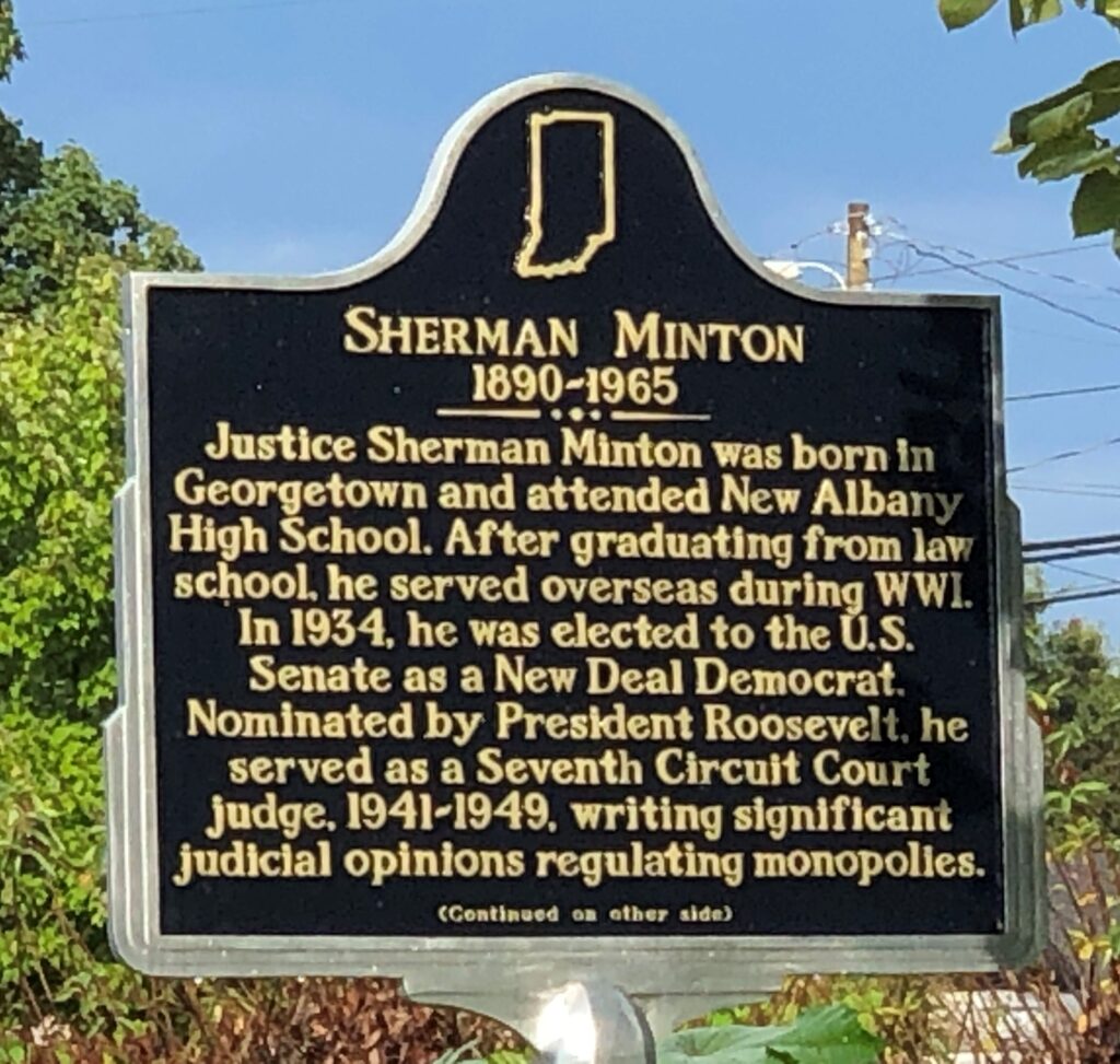 SHERMAN MINTON WAR MEMORIAL MARKER