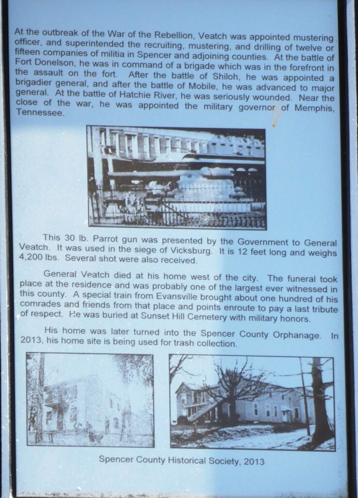 GENERAL JAMES C. VEATCH WAR MEMORIAL CANNON PLAQUE B