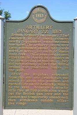 ARTILLERY JANUARY 22, 1813 MEMORIAL MARKER