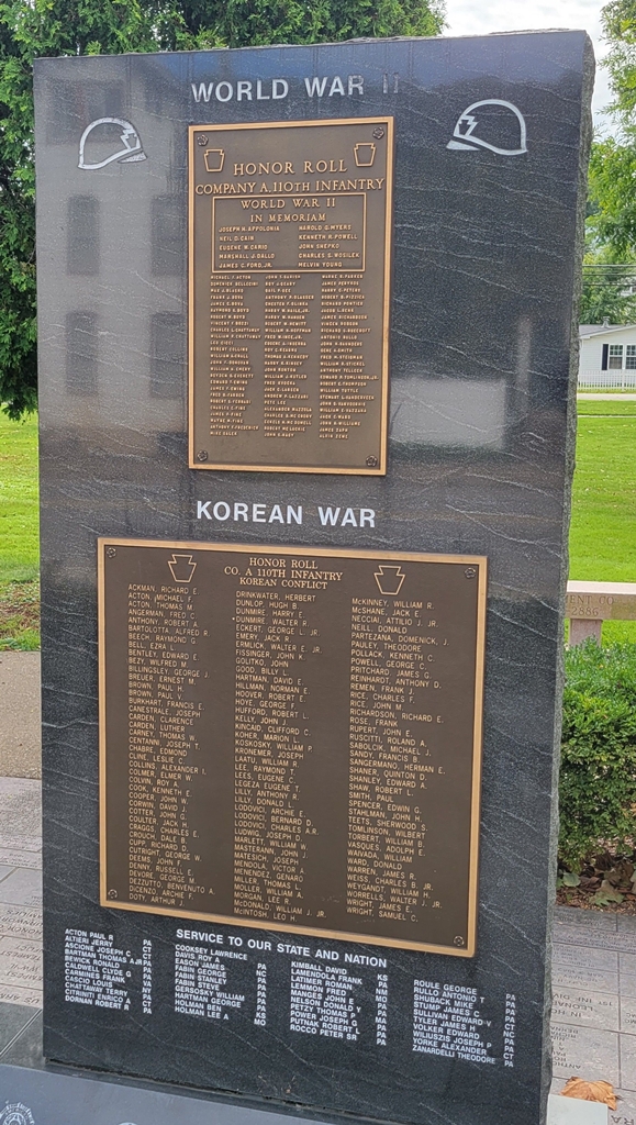 MONONGAHELA WORLD WAR II AND KOREAN WAR MEMORIAL