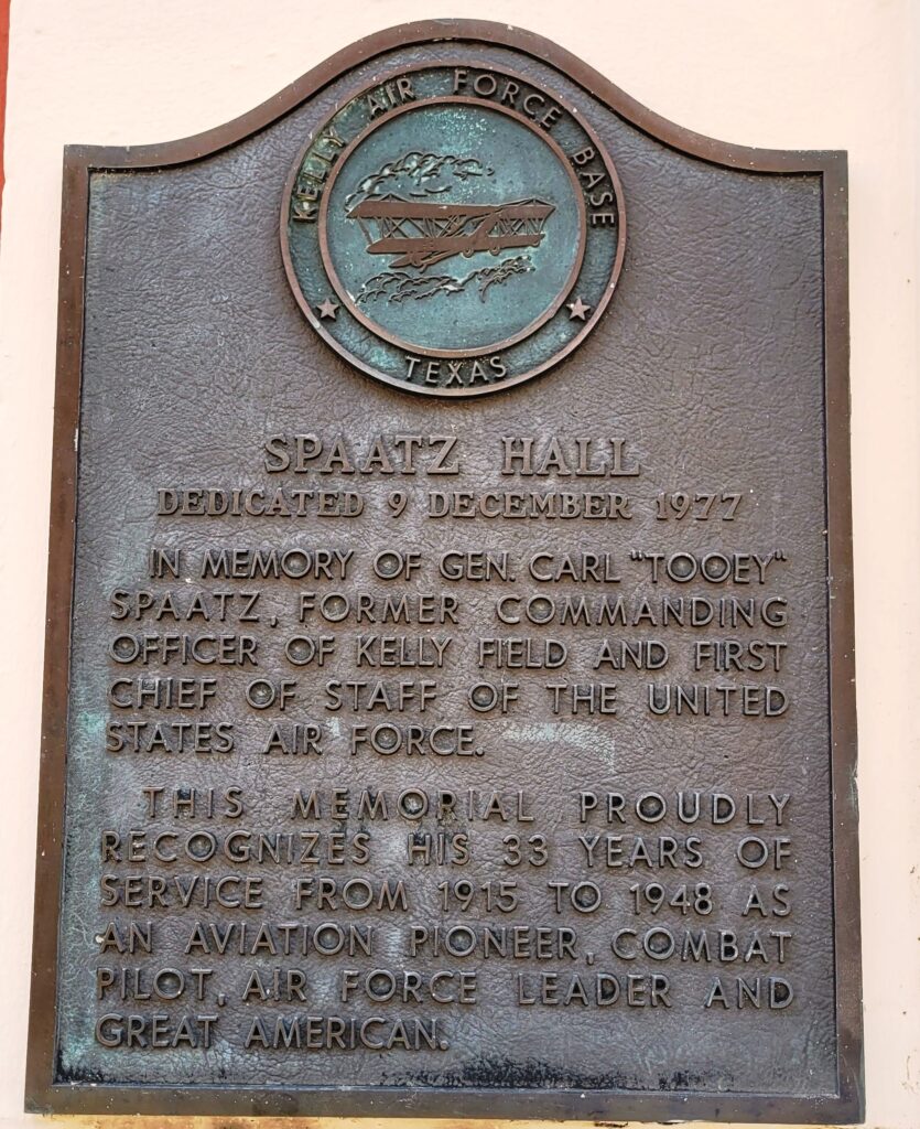 SPAATZ HALL WAR MEMORIAL PLAQUE