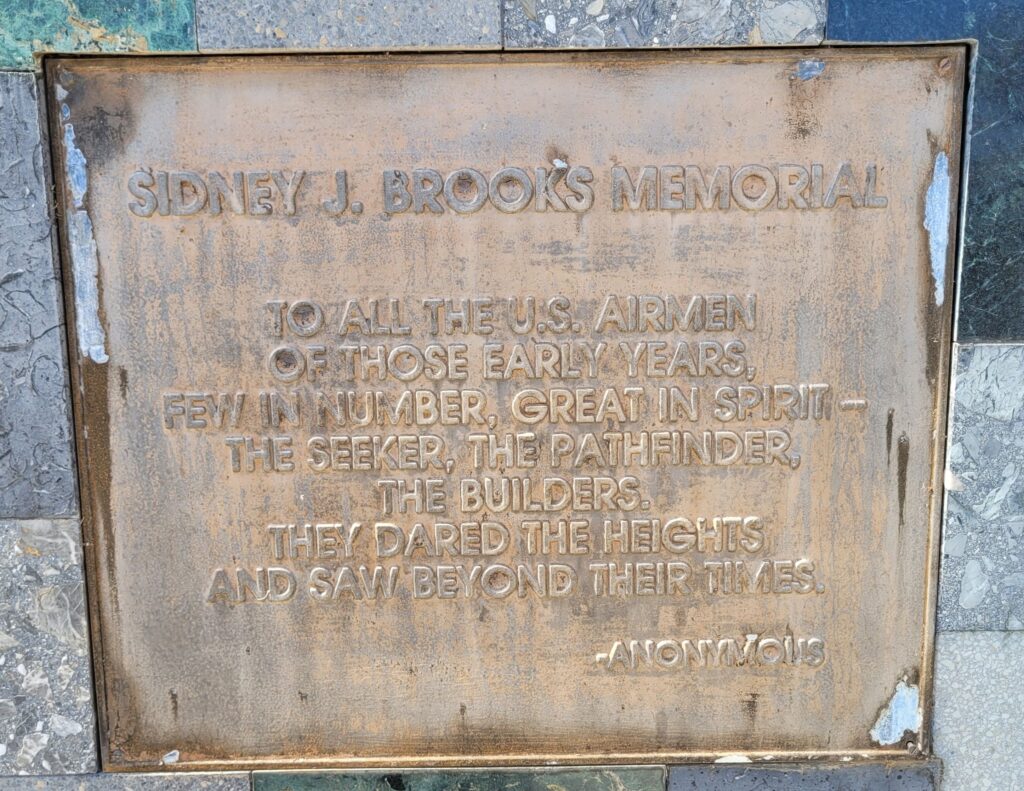 SIDNEY J. BROOKS MEMORIAL PLAQUE