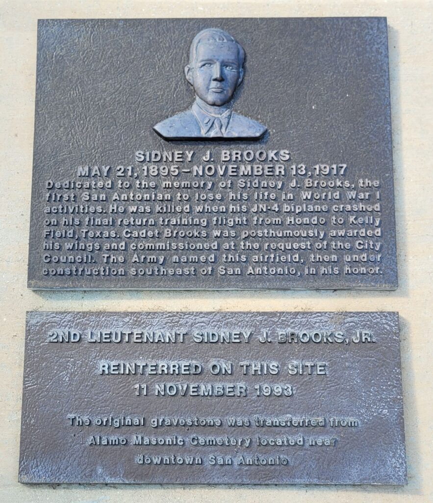 SIDNEY J. BROOKS WAR MEMORIAL PLAQUE