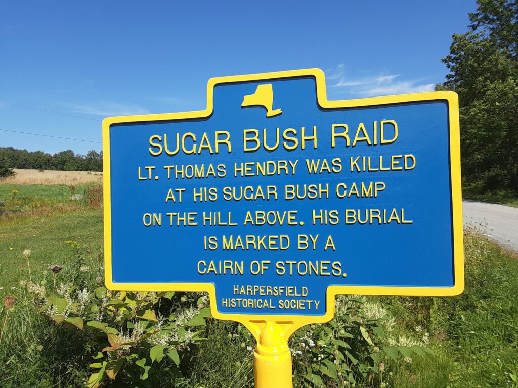 SUGAR BUSH RAID REVOLUTIONARY WAR MEMORIAL MARKER