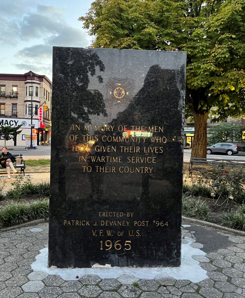 V.F.W. POST #964 WAR VETERANS MEMORIAL BACK