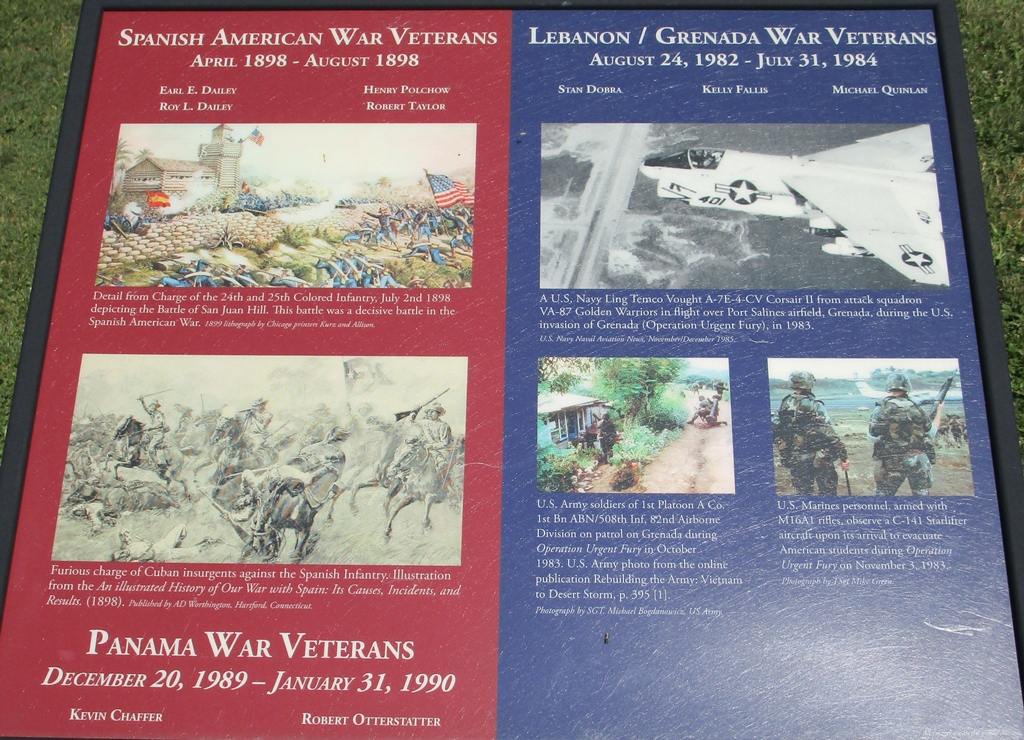 SPANISH AMERICAN/PANAMA WAR VETERANS MEMORIAL PANEL