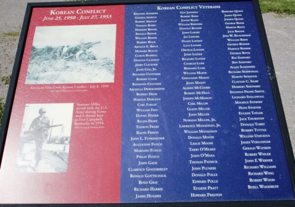 KOREAN CONFLICT JUNE 25, 1950-JULY 27, 1953 MEMORIAL PLAQUE
