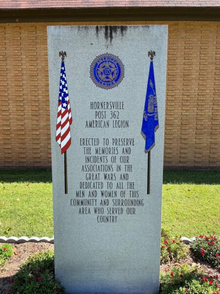 HORNERSVILLE POST 362 AMERICAN LEGION GREAT WARS MEMORIAL