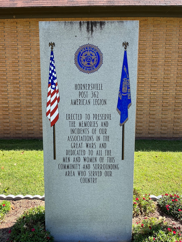 HORNERSVILLE POST 362 AMERICAN LEGION GREAT WARS MEMORIAL
