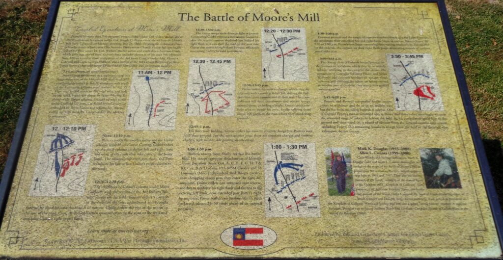 THE BATTLE OF MOORE’S MILL WAR MEMORIAL PANEL