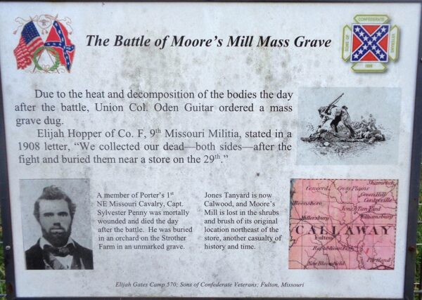 THE BATTLE OF MOORE’S MILL MASS GRAVE MEMORIAL PANEL