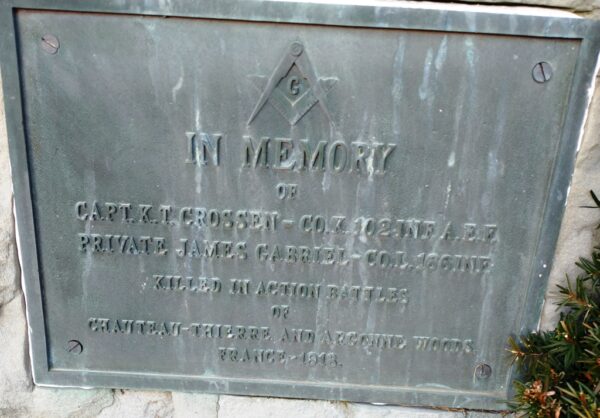 AMERICAN LEGION POST NO. 21 WORLD WAR MEMORIAL PLAQUE