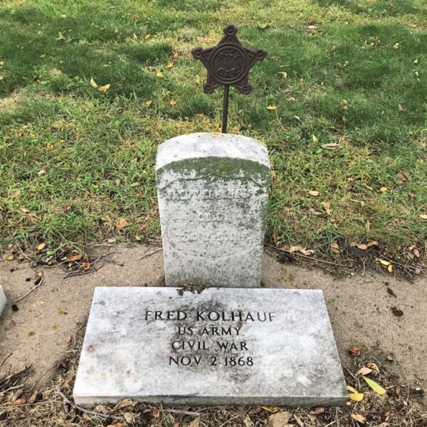 FRED KOHLHAUFF WAR MEMORIAL CEMETERY STONE