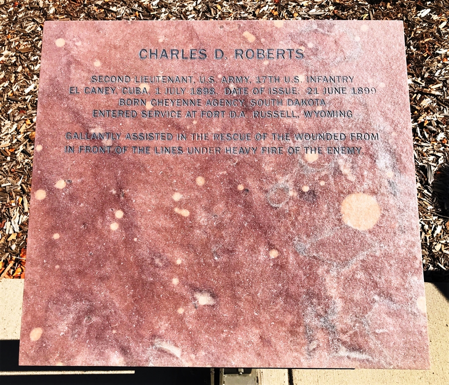 CHARLES D. ROBERTS MEDAL OF HONOR WAR MEMORIAL PLAQUE