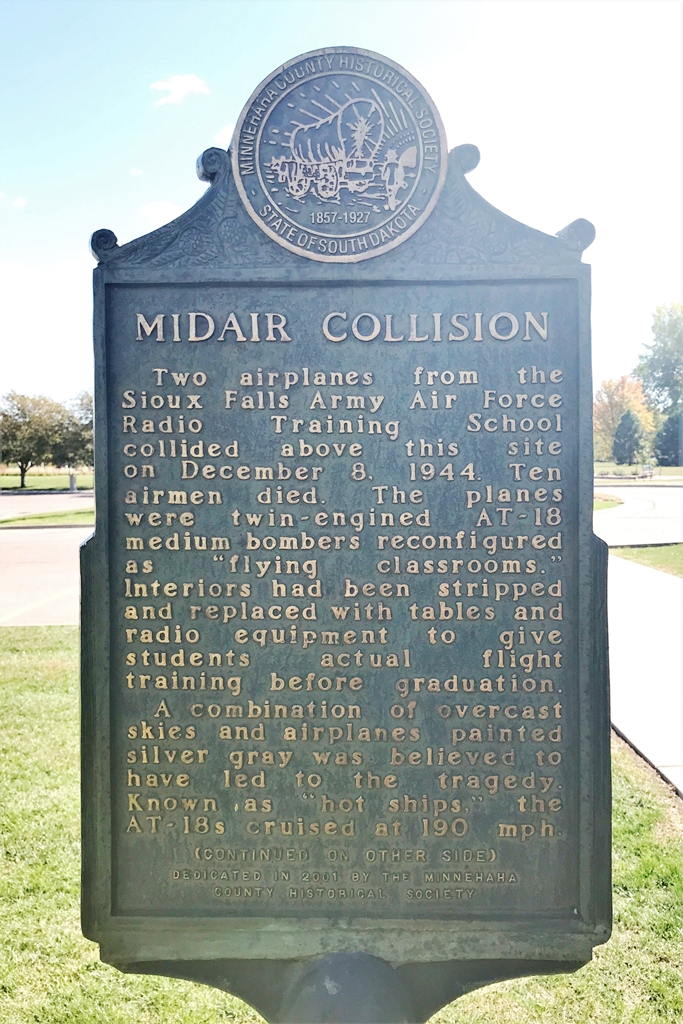 MIDAIR COLLISION MEMORIAL MARKER FRONT