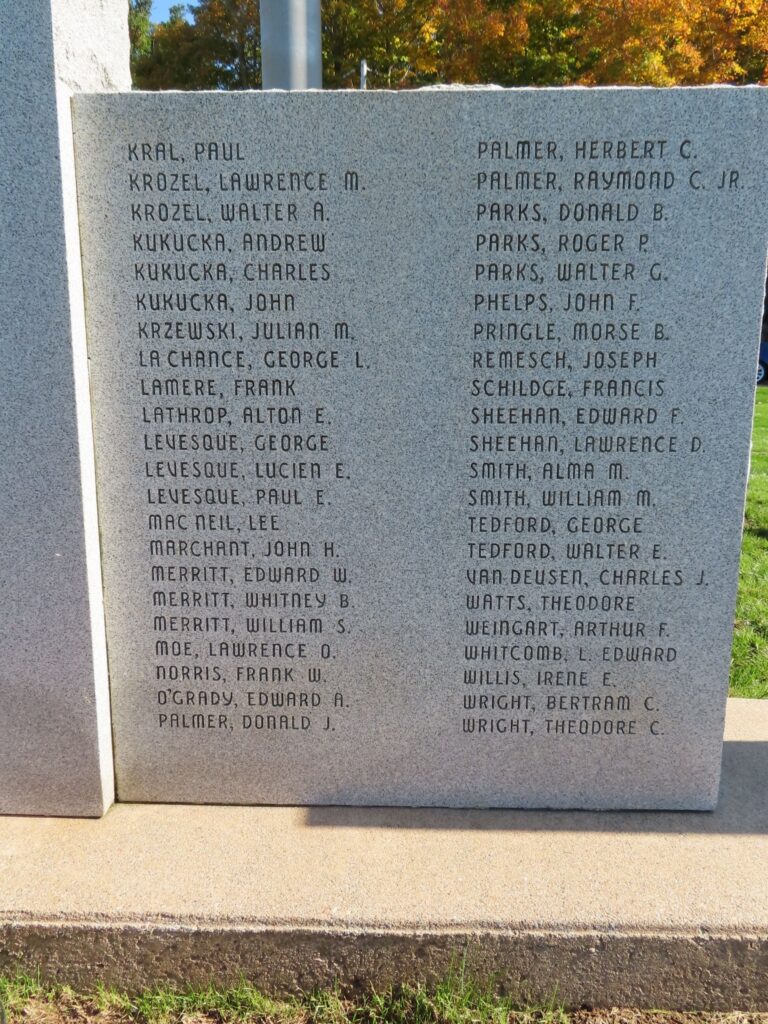 ANDOVER WORLD WAR II AND KOREAN WAR VETERANS MEMORIAL RIGHT STONE