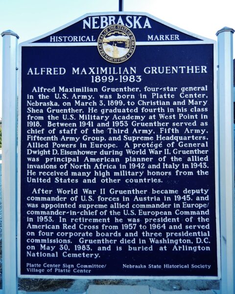 ALFRED MAXIMILIAN GRUENTHER WAR MEMORIAL MARKER