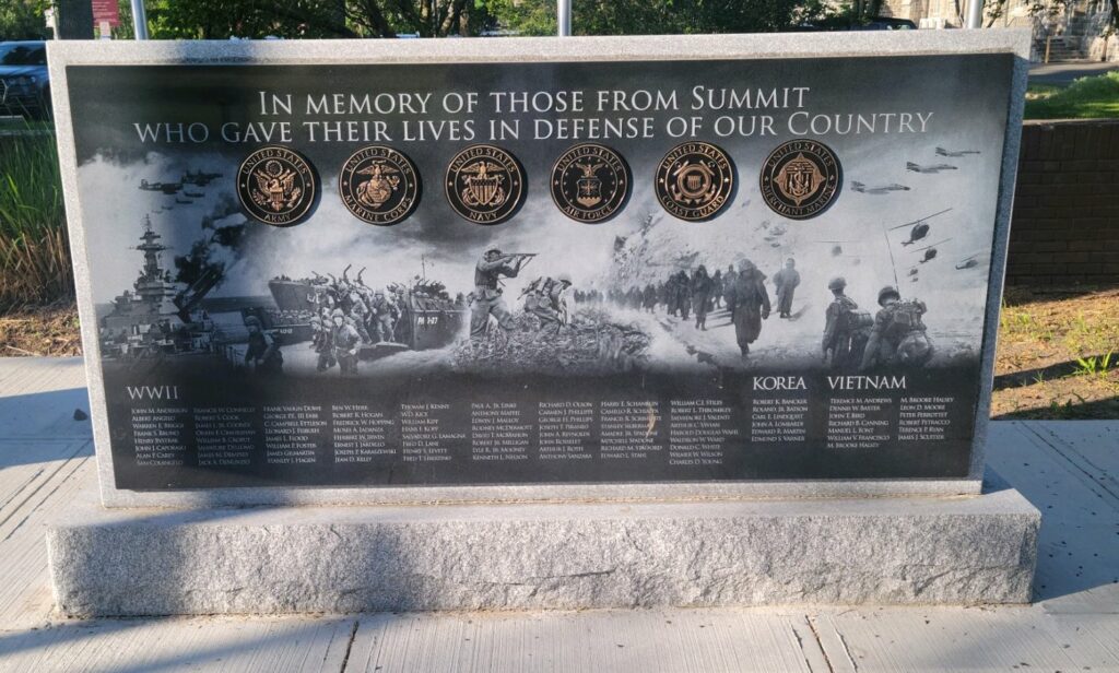 SUMMIT WAR VETERANS MEMORIAL SUPREME SACRIFICE