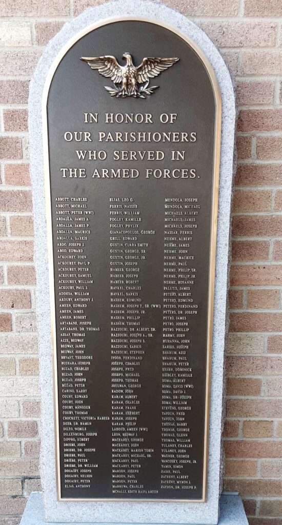 ST ANN’S MARONITE PARICH ARMED FORCES MEMORIAL