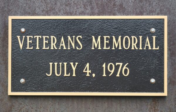 U.S. STEEL AND AMERICAN LEGION POST 75 VETERANS MEMORIAL PLAQUE