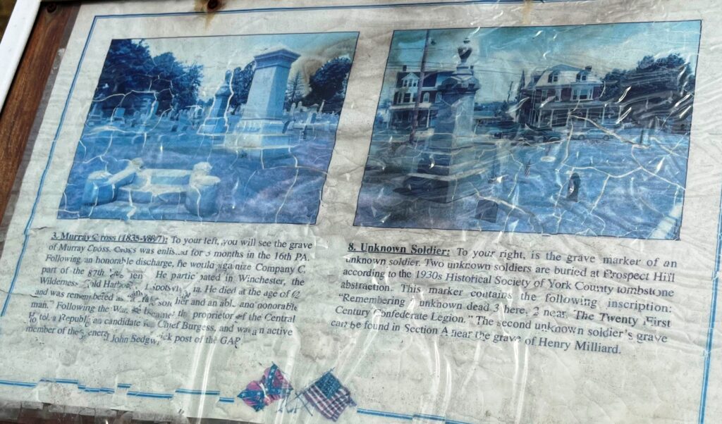 MURRAY CROSS AND UNKNOWN SOLDIER MEMORIAL PANEL