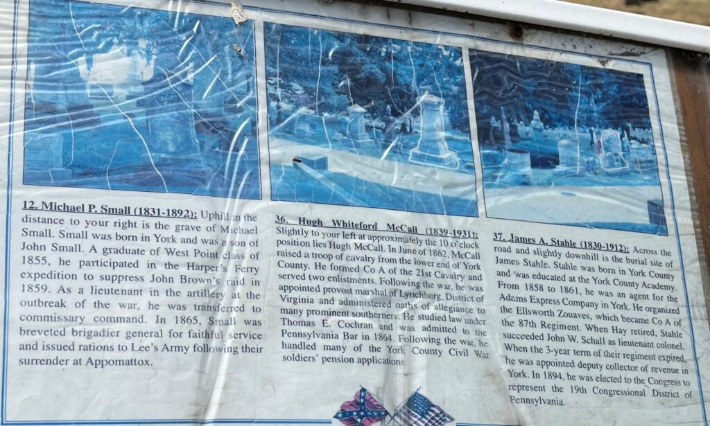 THREE YORK, PA CIVIL WAR VETERANS MEMORIAL PANEL