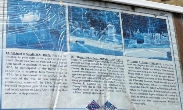 THREE YORK, PA CIVIL WAR VETERANS MEMORIAL PANEL