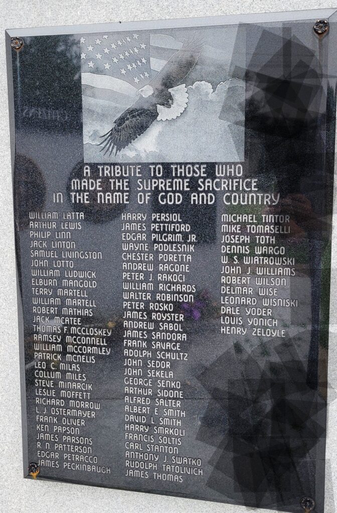 CITIZENS OF CLAIRTON SUPREME SACRIFICE WAR MEMORIAL STONE B